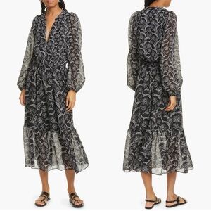 ALC Kate Long Sleeve Cotton & Silk Dress